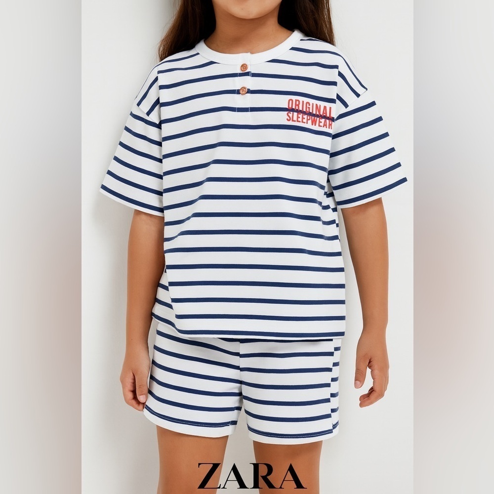 ZARA Kids | Blue | STRIPED HENLEY SET - Picture 5 of 5